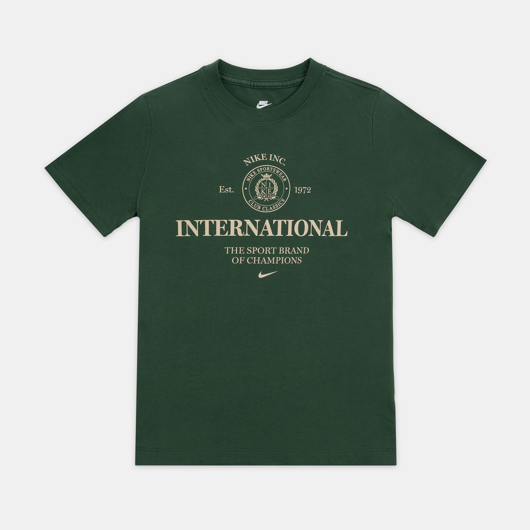 T-shirt Nike Sportswear Rules ragazzi, verde/beige
