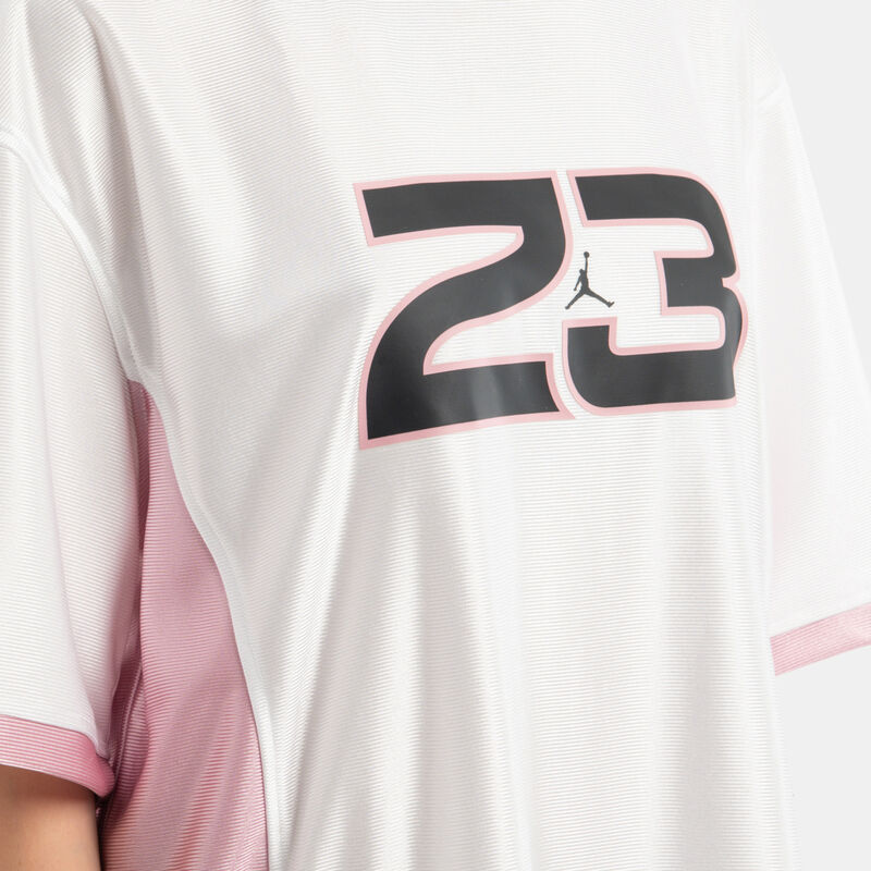 T-shirt Jordan Brooklyn, bianco/rosa/nero