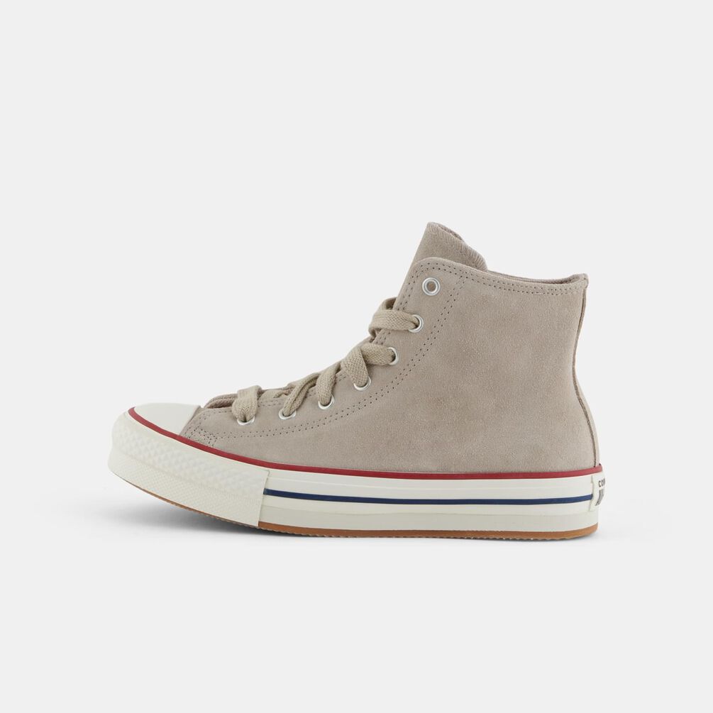 Converse Chuck Taylor All Star EVA Lift Platform Suede, beige/rosso/blu