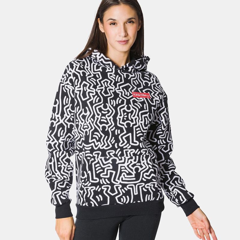 Felpa Speedy Fleece Keith Haring, nero/bianco/rosso