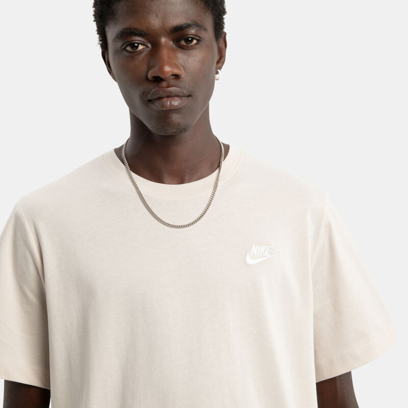 T-shirt Nike Sportswear Club, beige/bianco