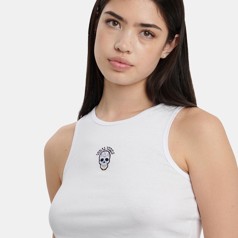 Canotta VRL Embroidery, bianco/multicolor