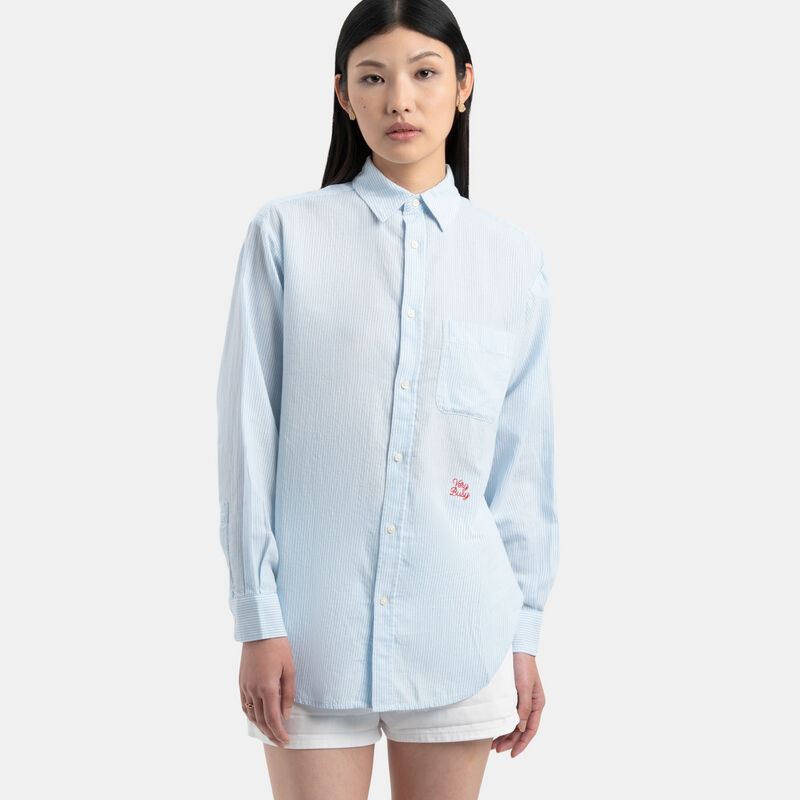 Camicia VRL Super Busy, azzurro/bianco