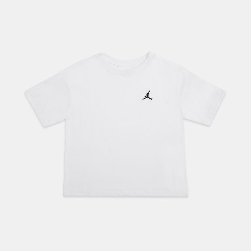 T-shirt Jordan Brooklyn Essentials Crop ragazzi, bianco/nero