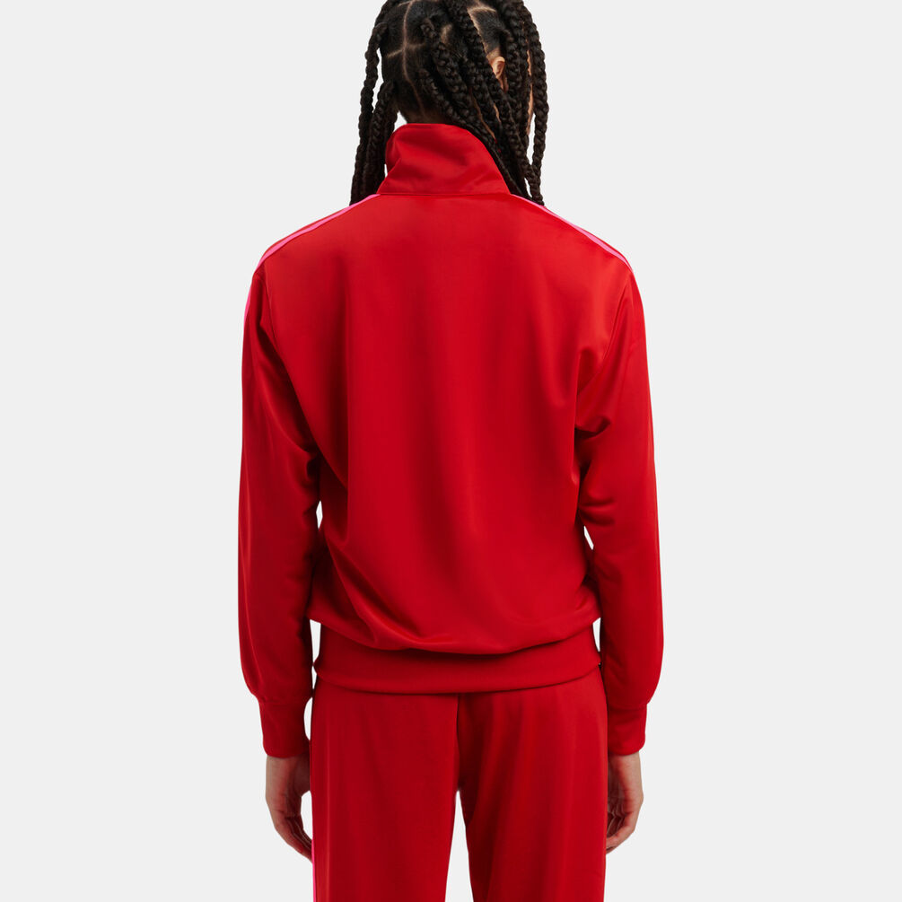 Felpa con zip adidas Track top adicolor Classic Firebird Loose, rosso/rosa