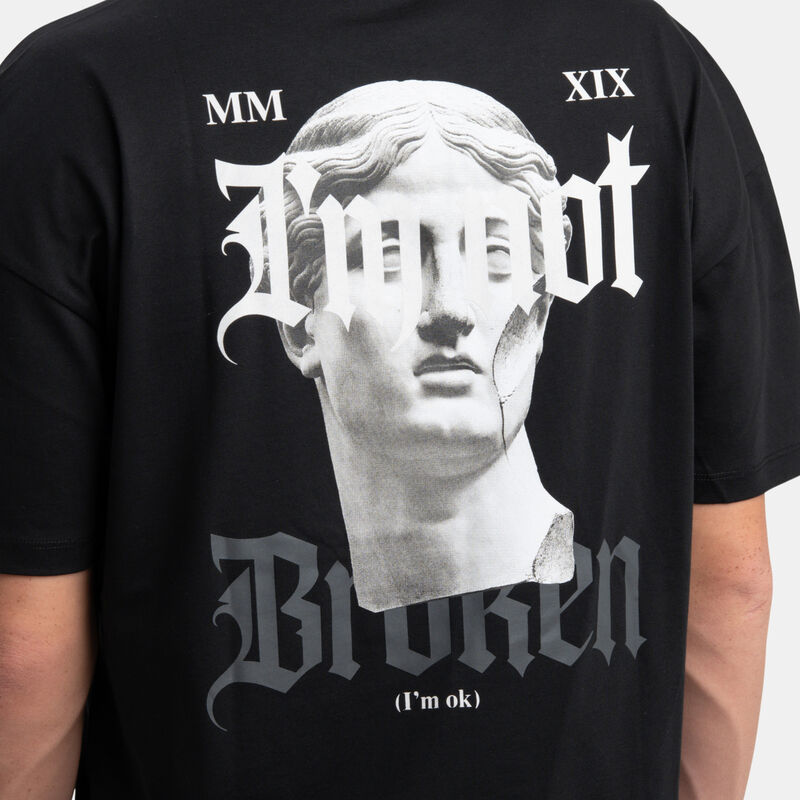 T-shirt VRL Justice, nero/bianco
