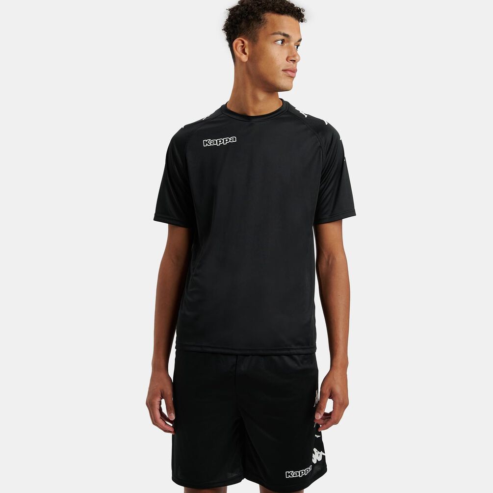 T-shirt Kappa Castolo, nero/bianco