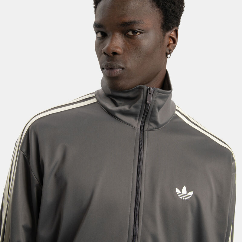 Felpa con zip adidas Firebird, grigio/beige