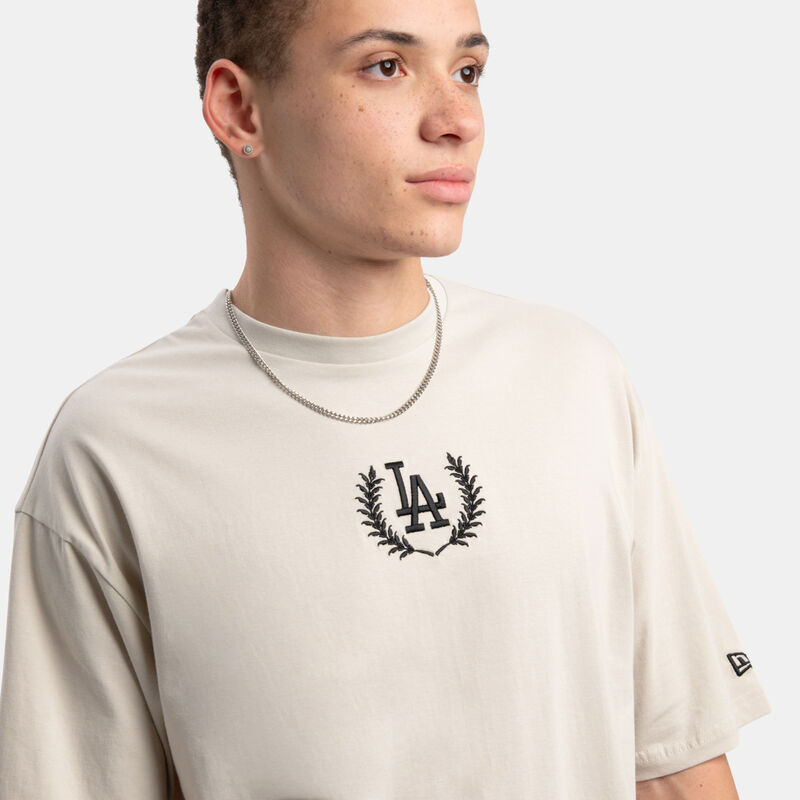 T-shirt New Era LA Dodgers MLB Casual SMU, beige/nero