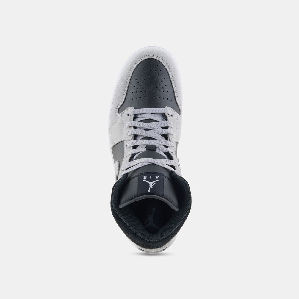 Air Jordan 1 Mid Light Smoke Grey Black, grigio/nero