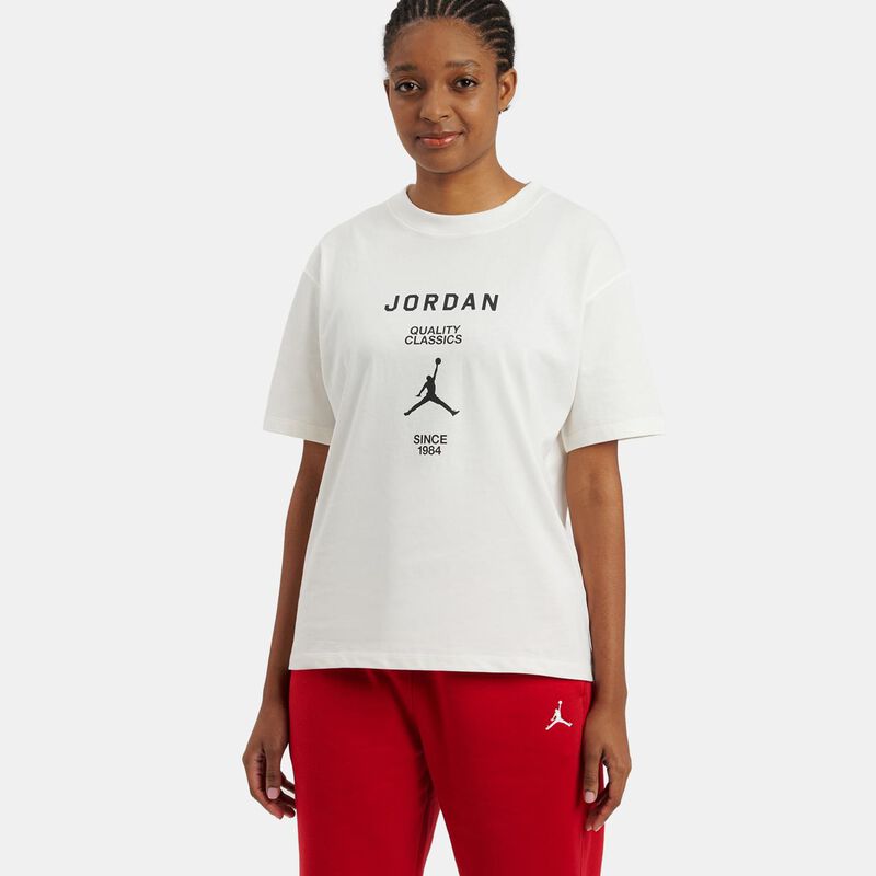 T-shirt Jordan Girlfriend, beige/nero