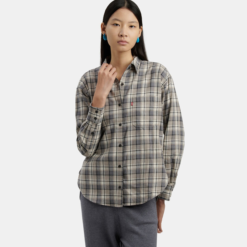 Camicia Levi's Western Harlie, beige/grigio