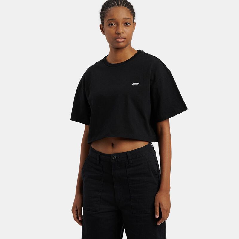 T-shirt Vans Salton, nero/bianco