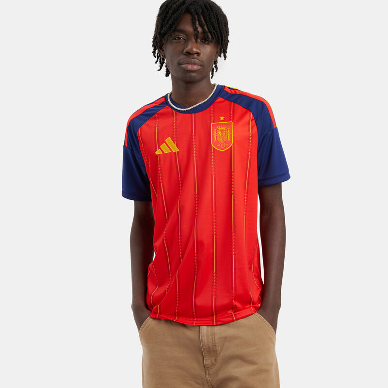 T-shirt adidas Home Spagna 26, rosso/blu/oro