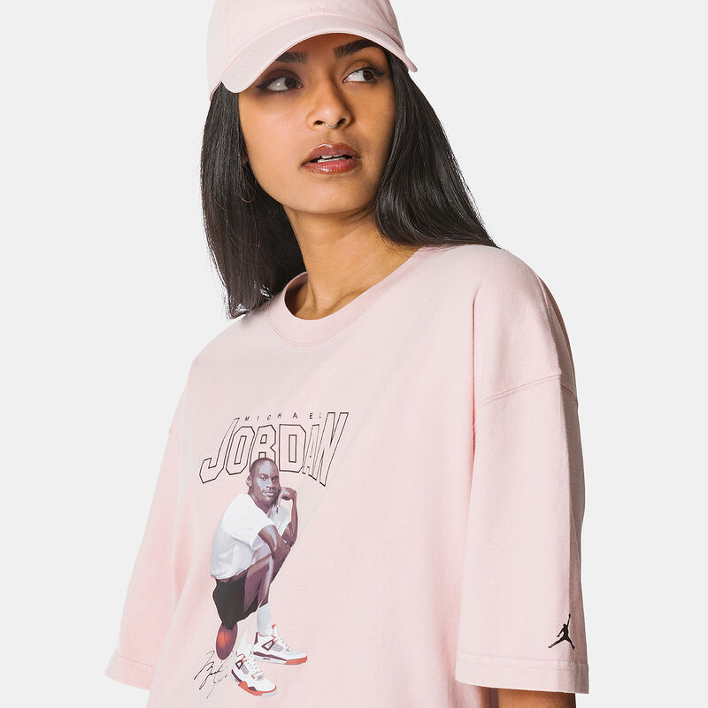 T-shirt Jordan Graphic, rosa/nero/bianco