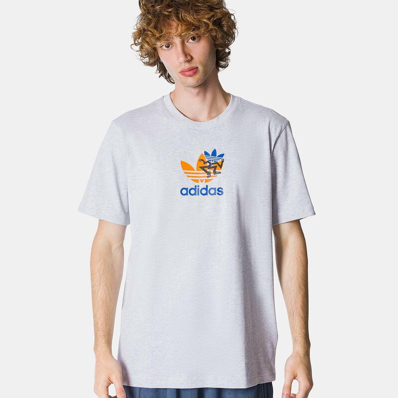 T-shirt adidas Training Supply, grigio/arancione/blu