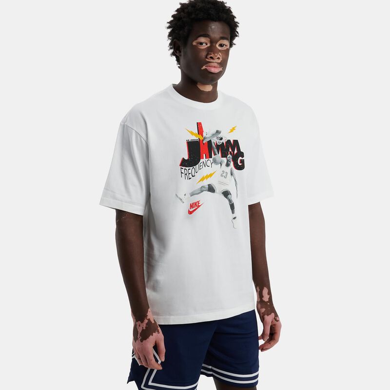 T-shirt Jordan Brand, bianco/nero/rosso