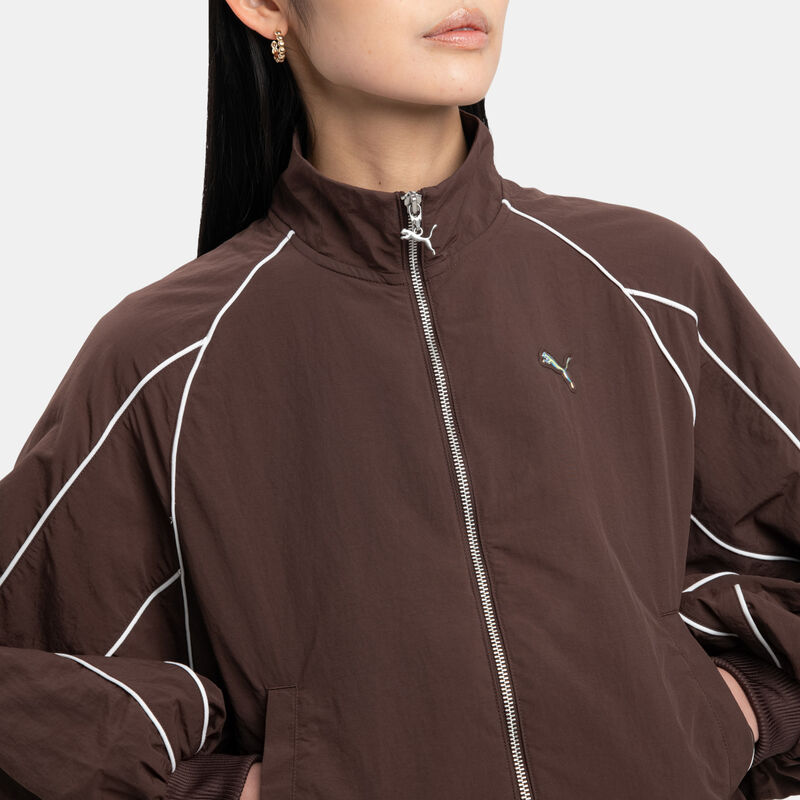 Giacca Puma T7 Balloon, marrone/bianco