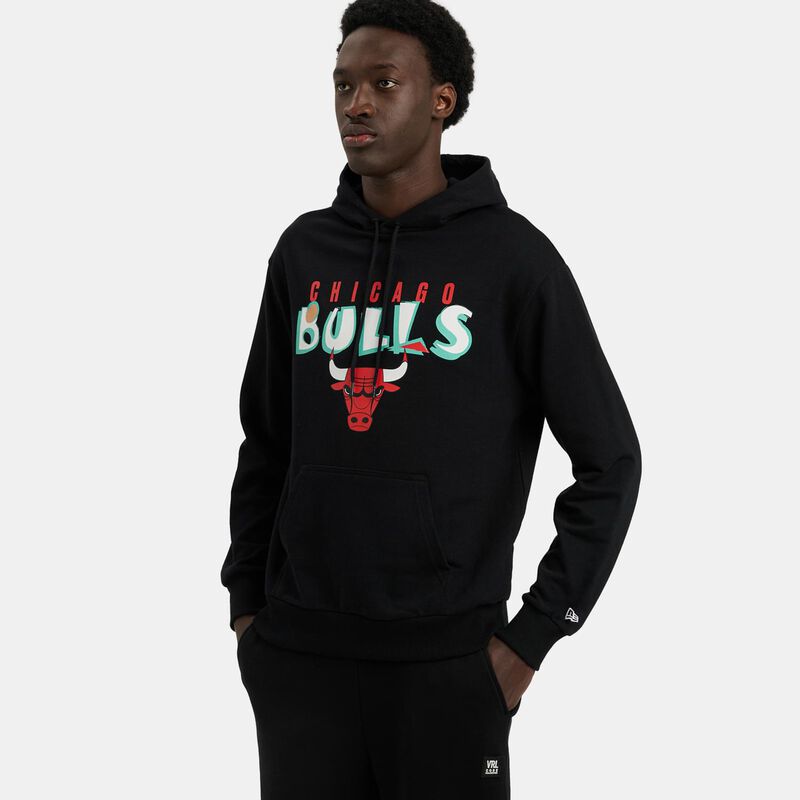 Felpa New Era Chicago Bulls NBA Graphic, nero/rosso/bianco