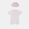 Completo Nike Towel Terry Short Sleeve Romper, rosa/bianco