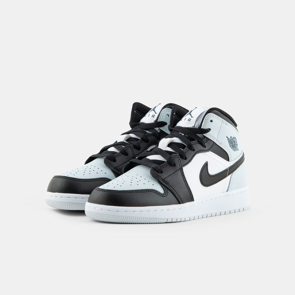 Air Jordan 1 Mid Black Aura Squadron Blue (GS), azzurro/nero/bianco