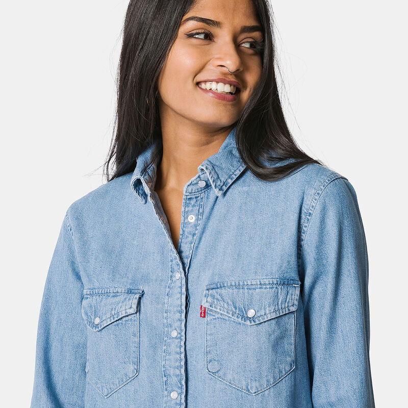 Camicia Levi's Iconic Western, celeste