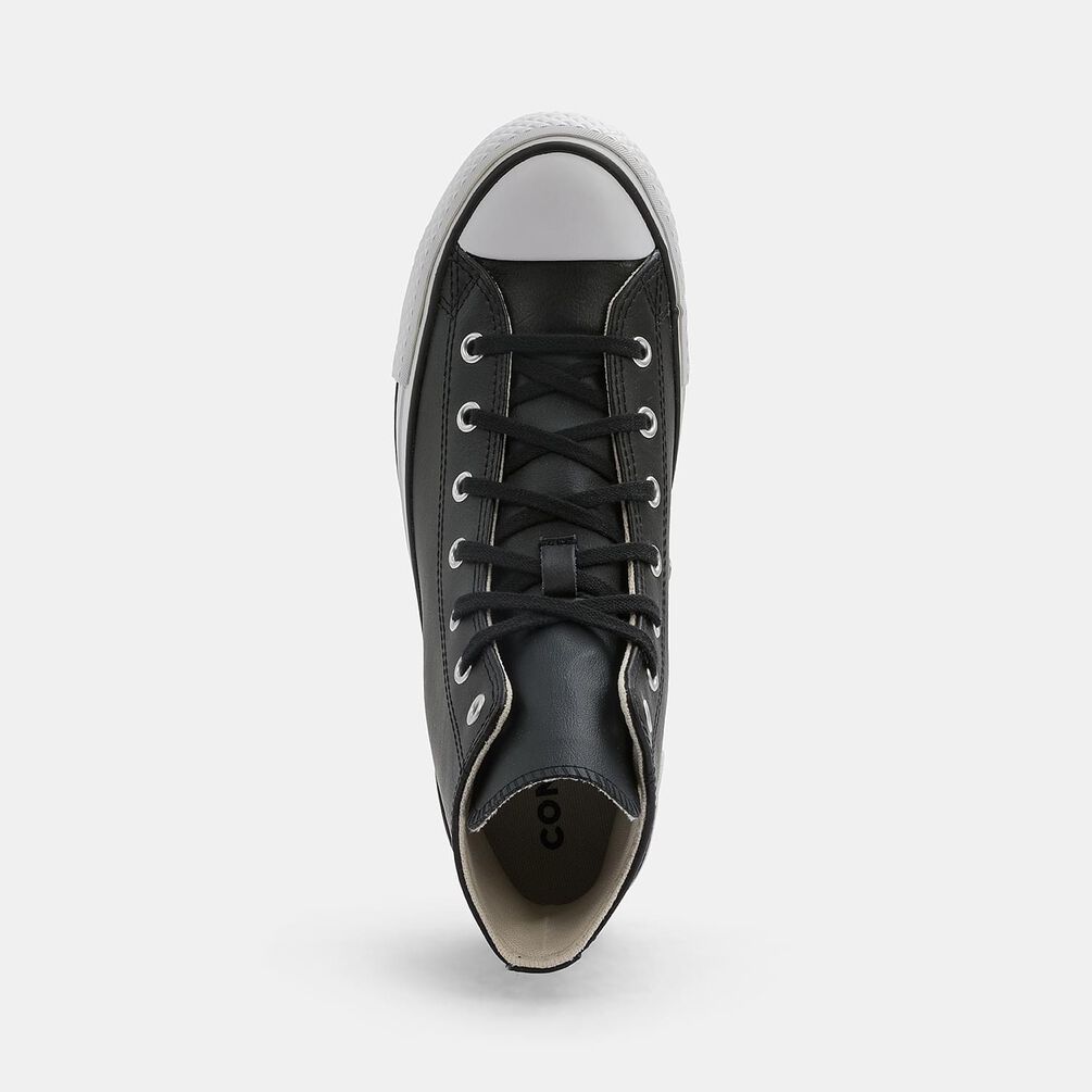 Converse Chuck Taylor All Star Lift Platform Leather, Nero/bianco