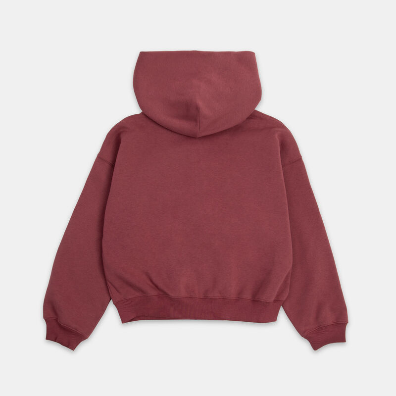 Felpa con zip Nike Sportswear Studio Fleece ragazzi, bordeaux
