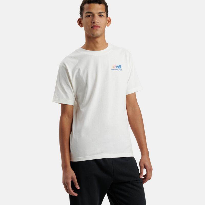 T-shirt New Balance Athletics Multi Color Logo, bianco/multicolor