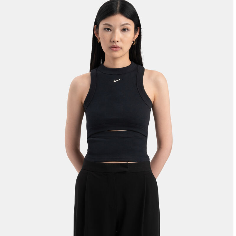 Canotta Nike Sportswear Chill Knit, nero/bianco
