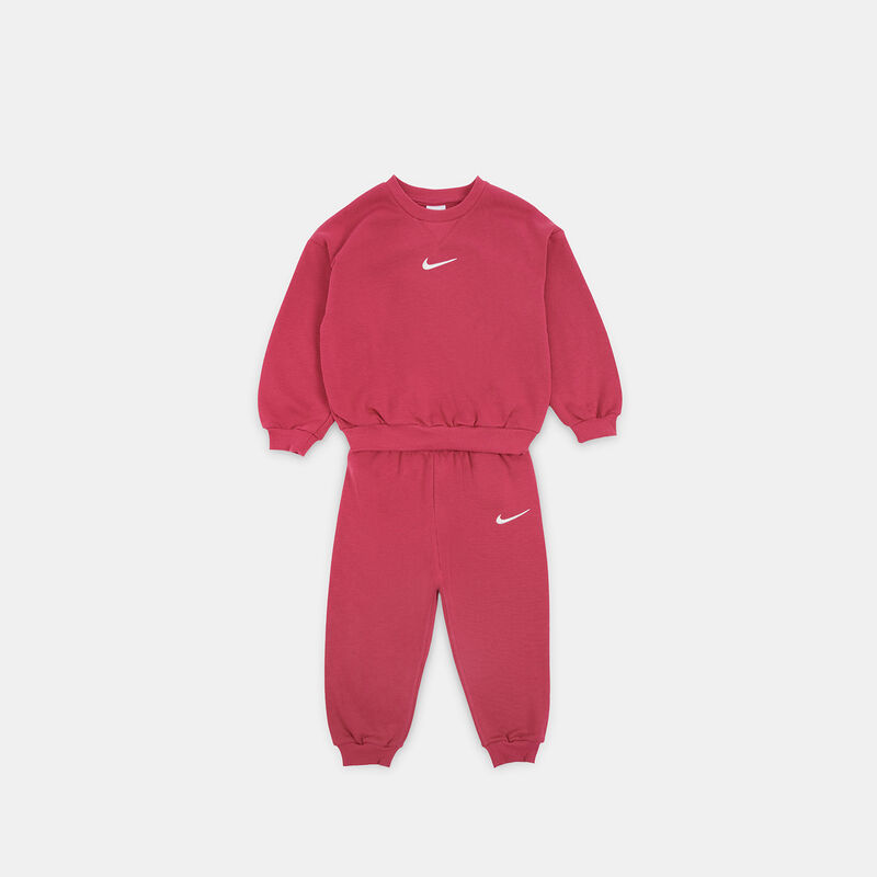 Completo Nike Essential Fleece bambini, rosa/bianco