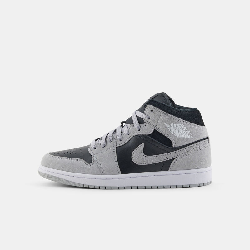 Air Jordan 1 Mid Light Smoke Grey Black, grigio/nero