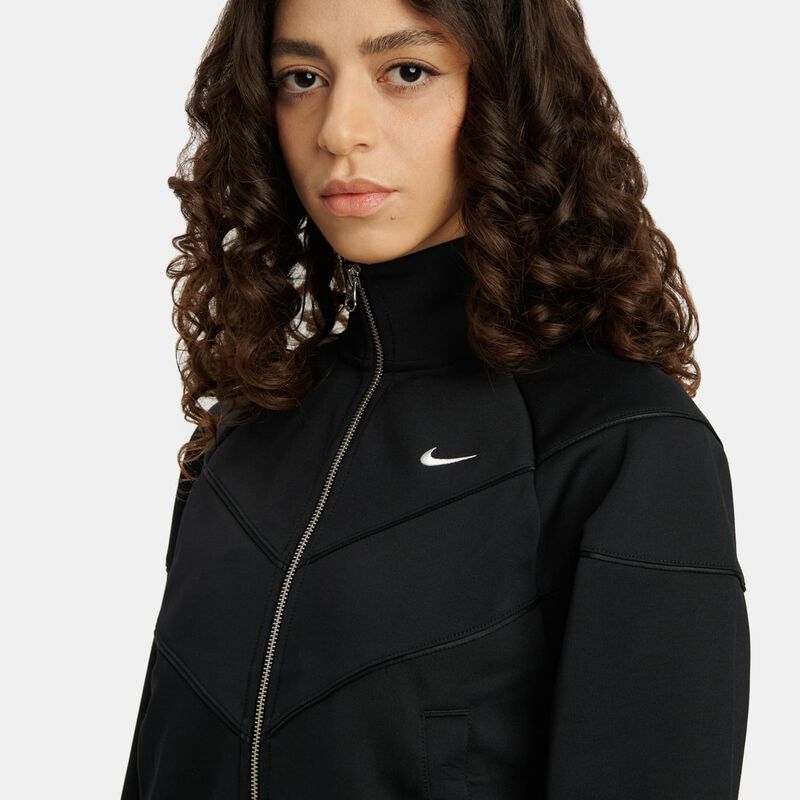 Felpa con zip Nike Sportswear Windrunner, nero/bianco