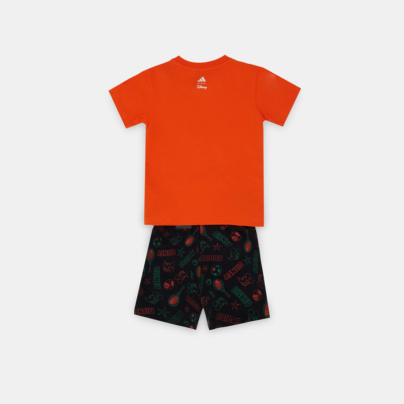 Completo adidas neonato Disney, nero/arancione