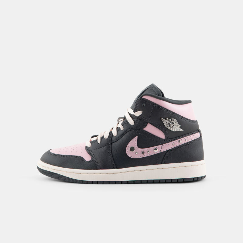 Air Jordan 1 Mid SE Iced Carmine (W), nero/rosa/argento