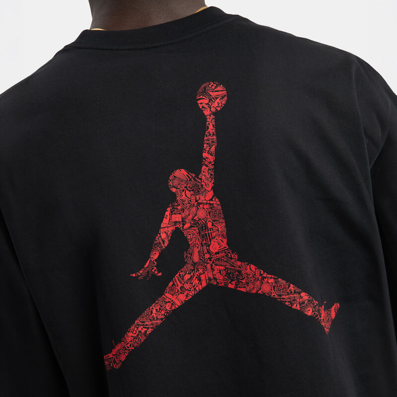T-shirt Jordan Brooklyn, nero/rosso