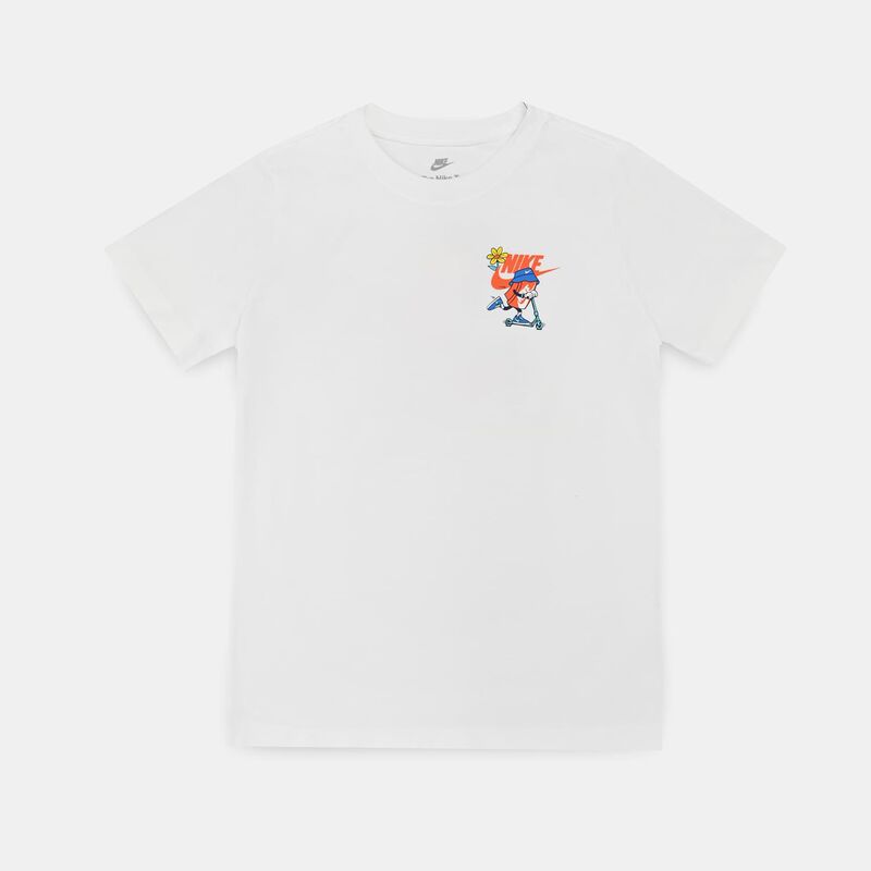 T-shirt Nike Boxy Scooter ragazzi, bianco/multicolor