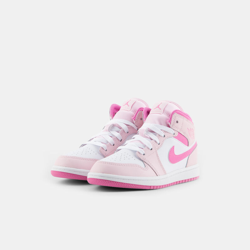 Air Jordan 1 Mid (PS), rosa/bianco/fucsia