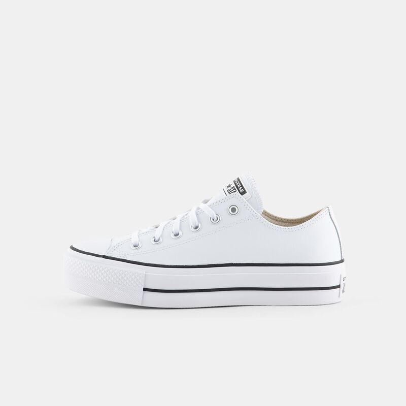Converse Chuck Taylor All Star Platform Leather, bianco/nero
