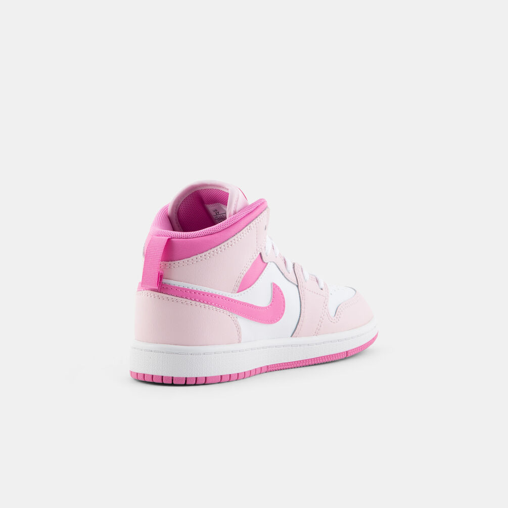 Air Jordan 1 Mid (PS), rosa/bianco/fucsia