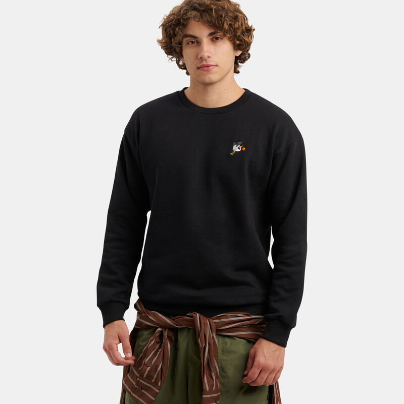 Felpa Speedy Fleece AW LAB Crew, nero/bianco/arancione
