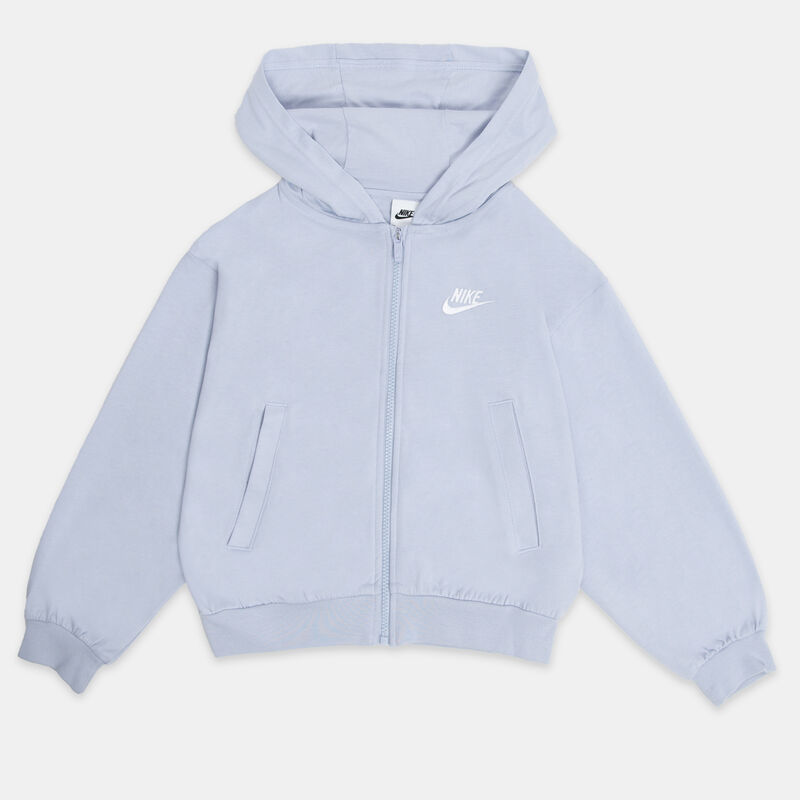 Felpa con zip Nike Sportswear ragazzi, azzurro/bianco
