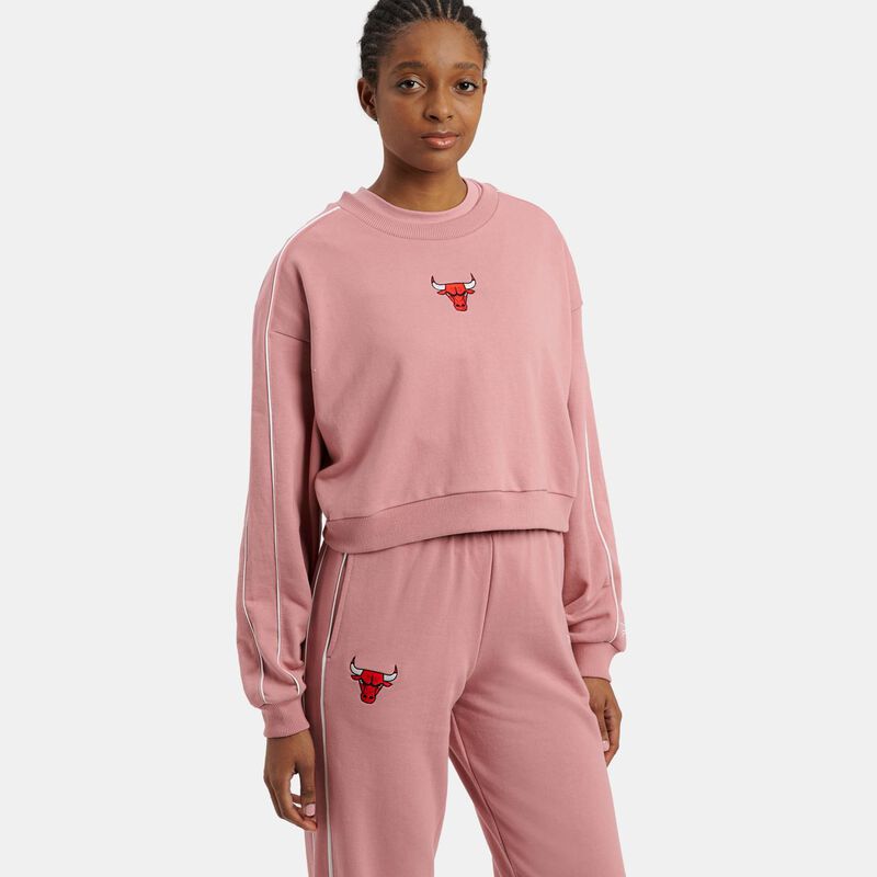 Felpa New Era NBA Graphic Chicago Bulls Crop, rosa/rosso/bianco