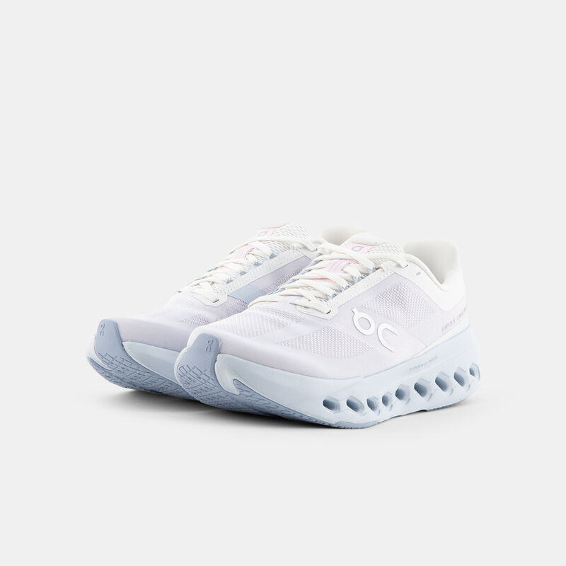 On Cloudsurfer Next, rosa/azzurro/beige