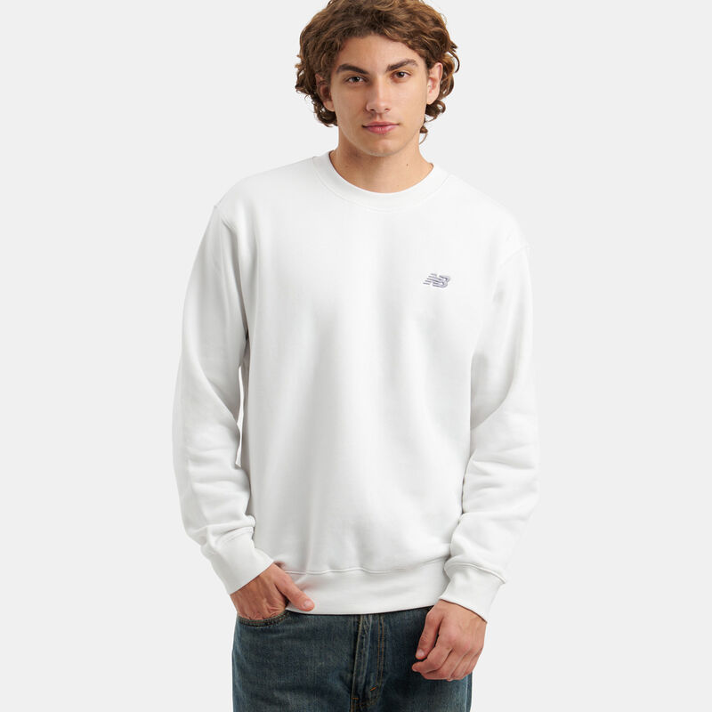 Felpa New Balance Linear Graphic Fleece Crew, GREY