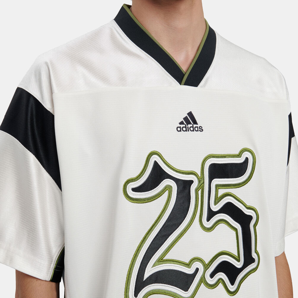T-shirt adidas Football, bianco/nero/oro