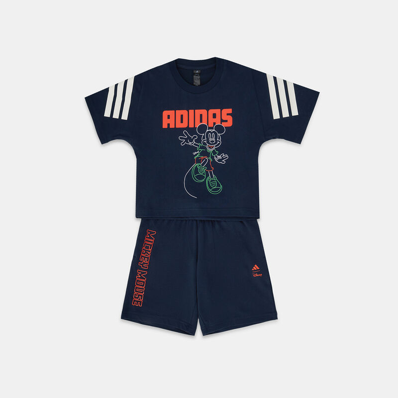 Completo adidas Disney Topolino bambini, blu/arancione