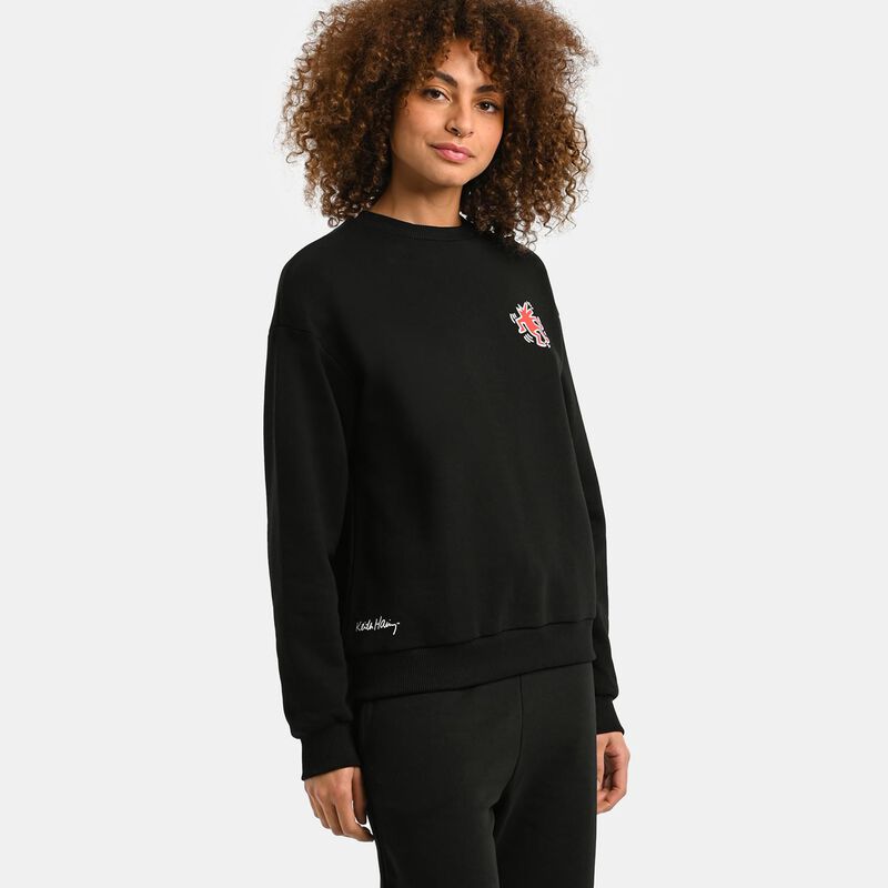 Felpa Speedy Fleece Keith Haring, nero/rosso/bianco