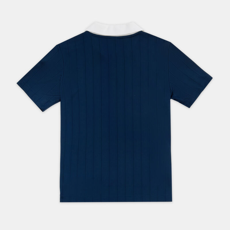 Polo adidas Pinstripe ragazzi, blu/bianco