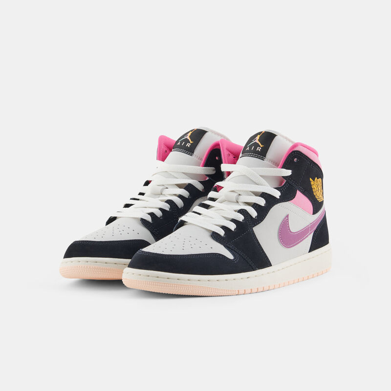 Air Jordan 1 Mid SE World Tour, rosa/nero/bianco
